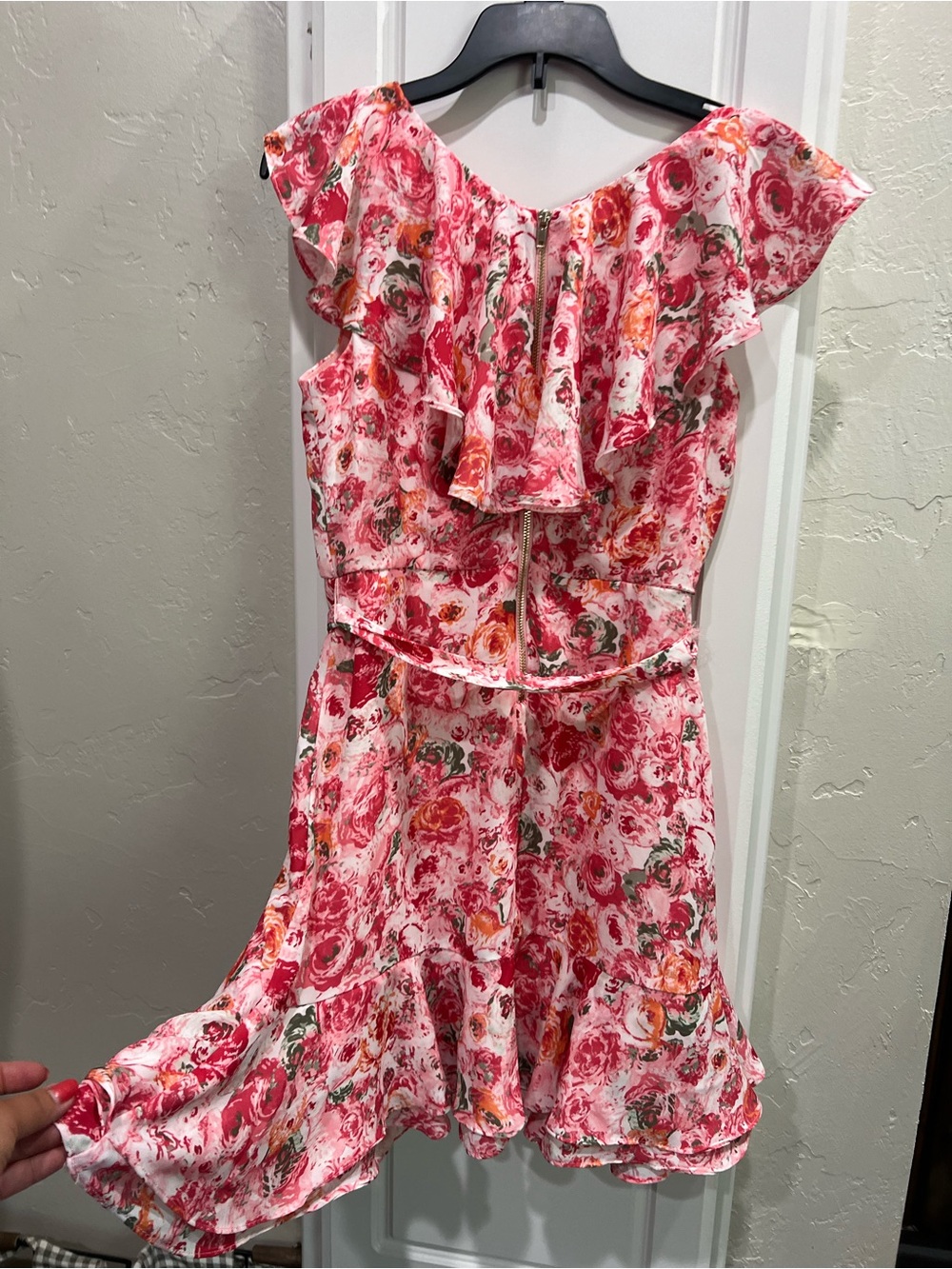 GB girls Pink Floral Ruffle Dress